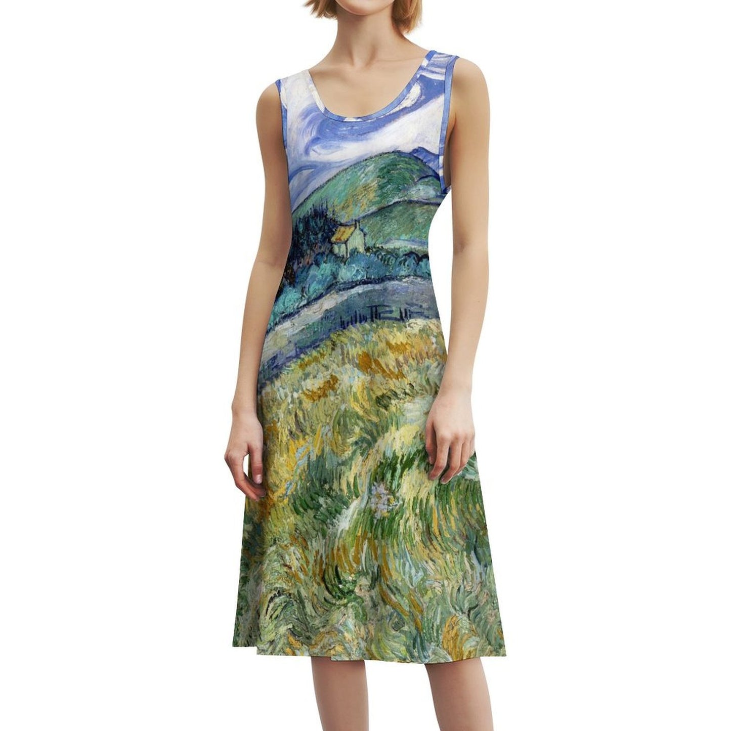 Custom Photo Maxi Dress | Personalized Sleeveless Gown Gift for Her