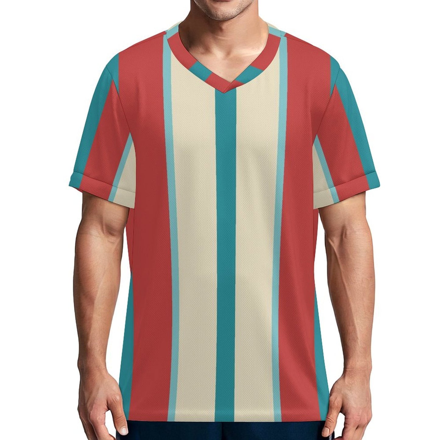 Custom Football Jersey | Personalized Men's V-Neck Soccer T-Shirt