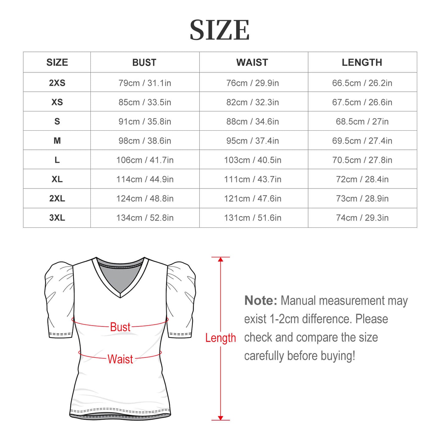 Custom Puff Sleeve Top for Women | Personalized Blouse with Photo