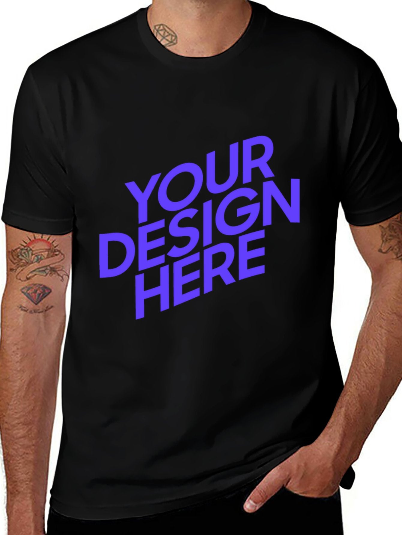 Personalized Custom Double-sided Print Womens / Ladies Cotton short-sleeved T-shirt with Text & Graphic Design