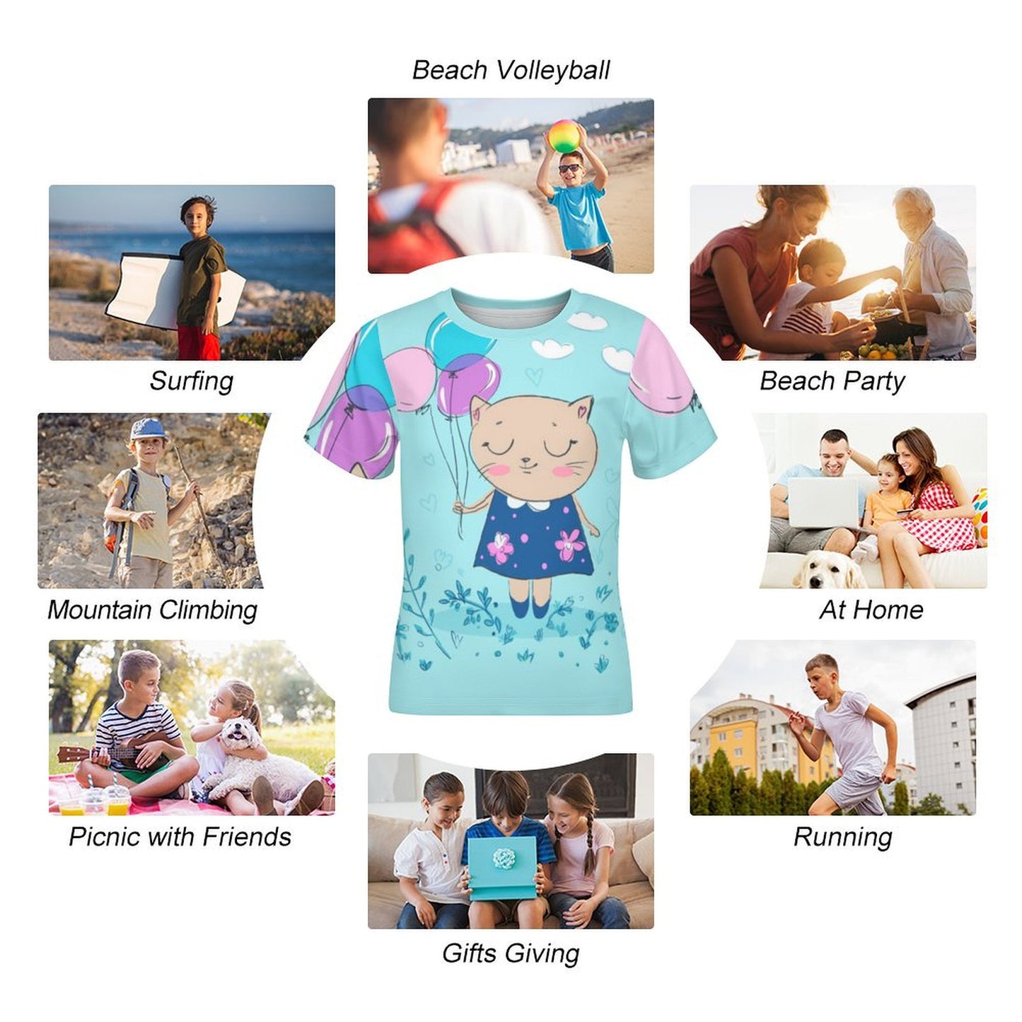Custom Kids Photo T-Shirt | Personalized 100% Cotton Tee for Boys & Girls