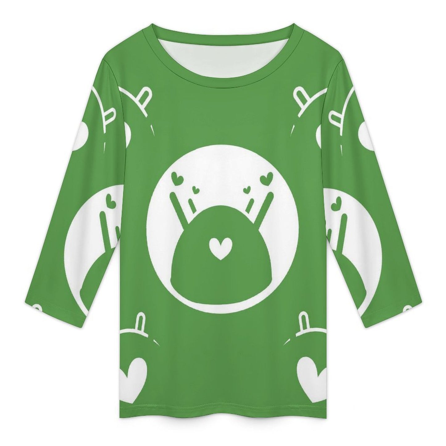 Custom Three-Quarter Sleeve T-Shirt | Personalized Brushed Milk Silk Tee