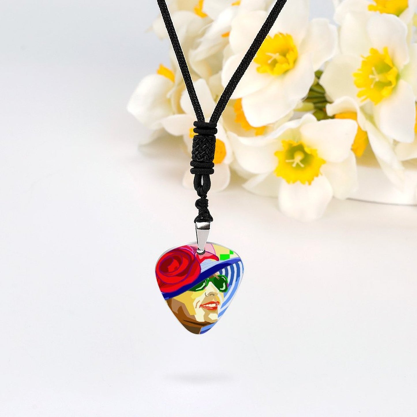 Custom Guitar Pick Pendant Necklace