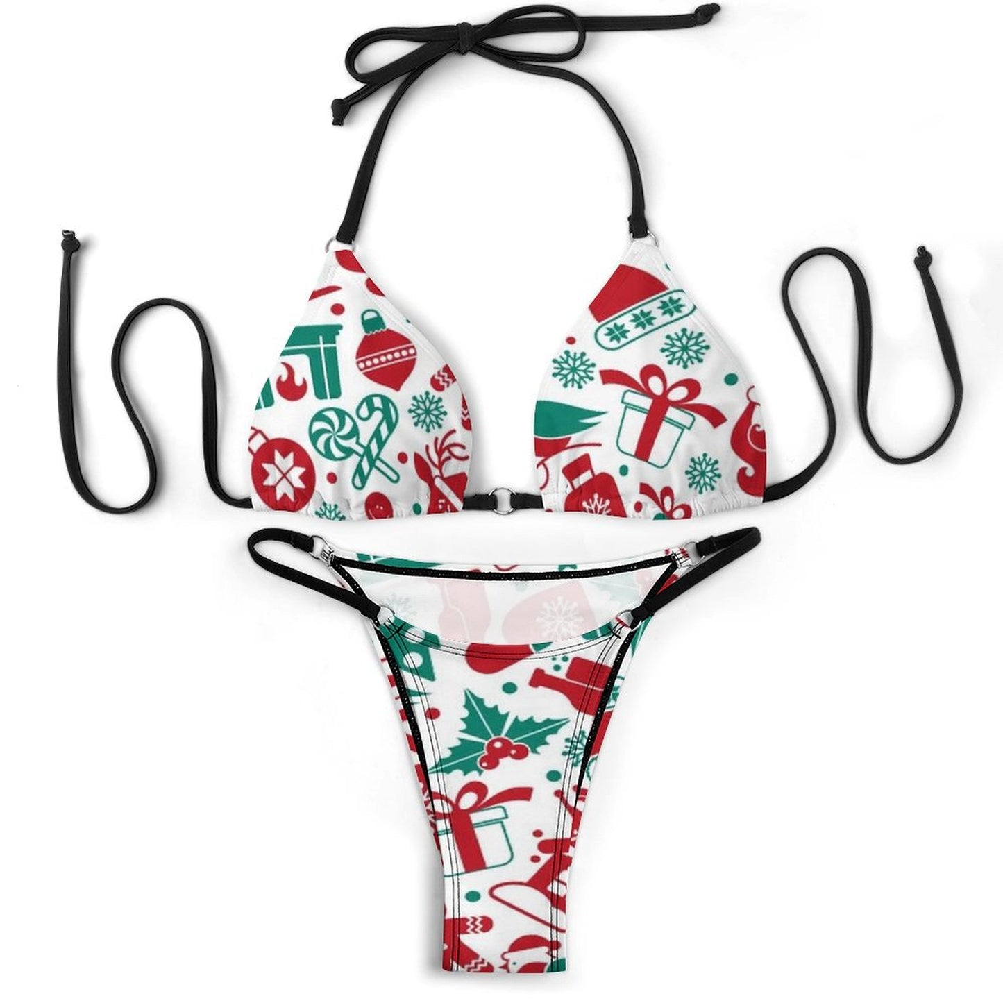 Custom Halter Bikini Set | Personalized Photo Swimwear