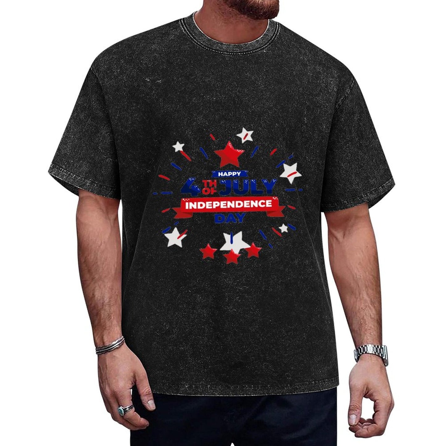 Custom T Shirts for Men -Made in USA-Customized T Shirts with Photo Logo Text,Personalized Shirts Front Print