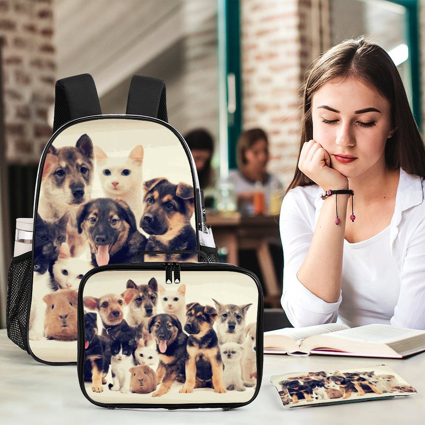 Custom Clear PVC Backpack Set — Personalized 3-Piece Transparent Bag Bundle