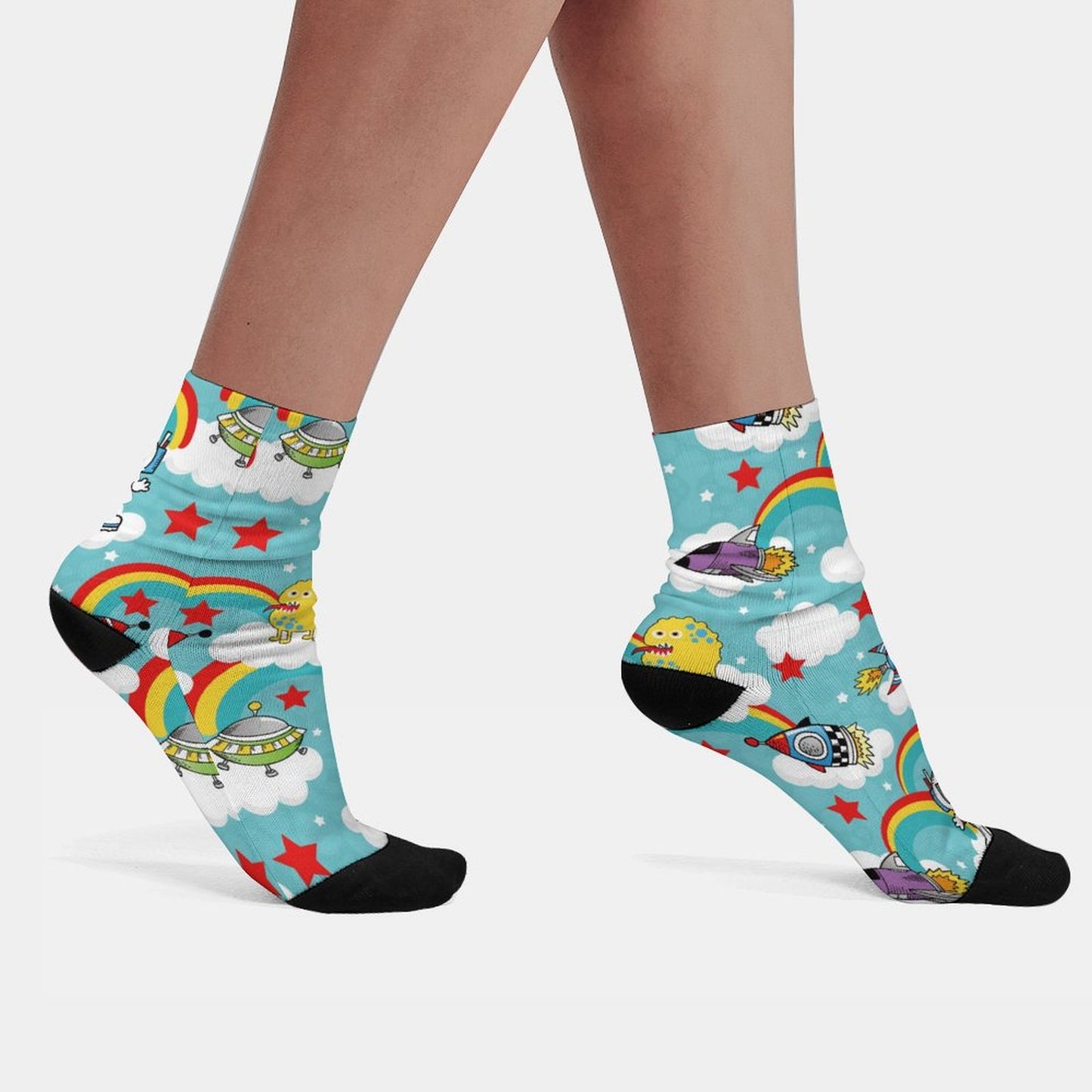 Custom Printed Socks | Personalized Polyester Crew Socks