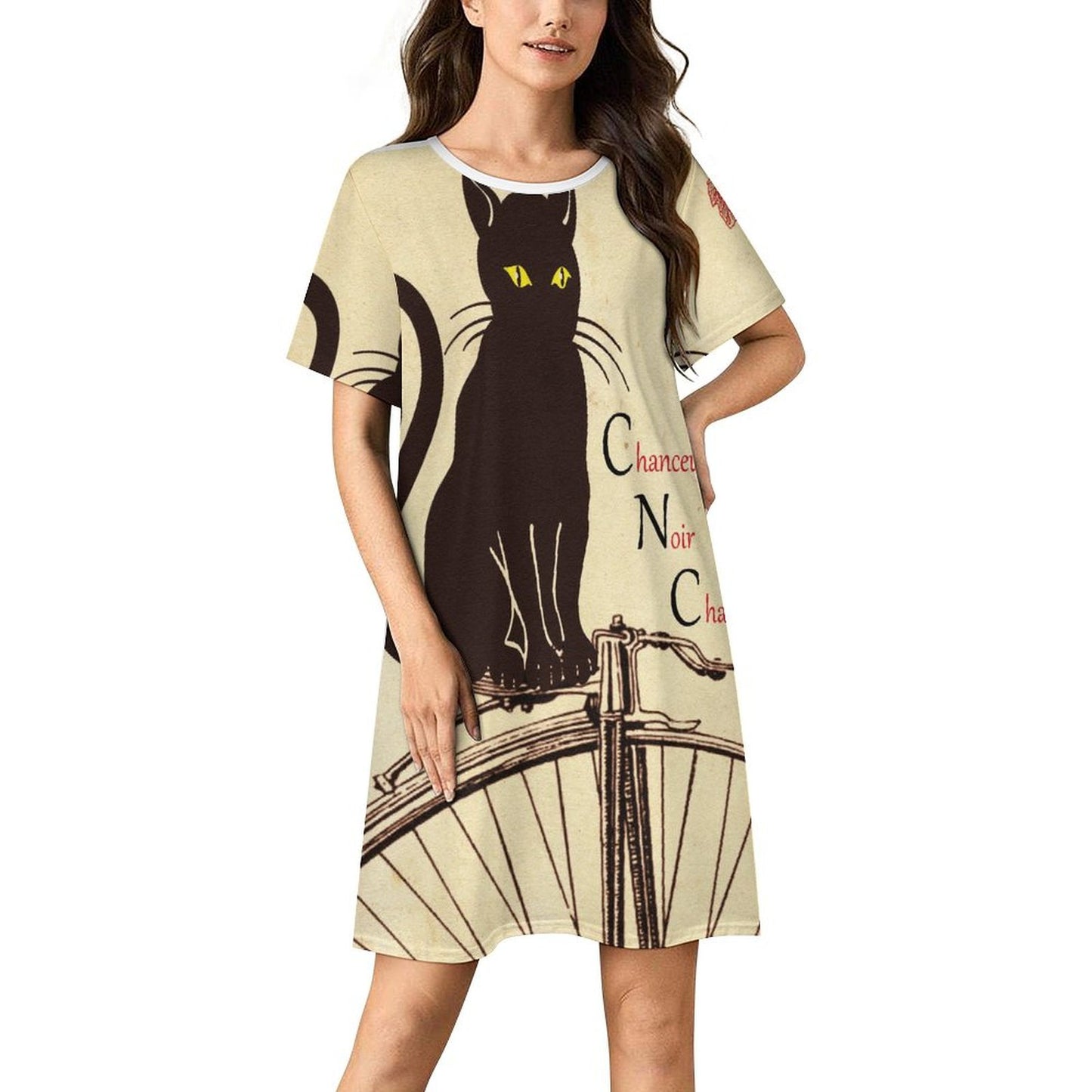 Custom Short Sleeve Nightdress | Personalized Photo Sleep Dress