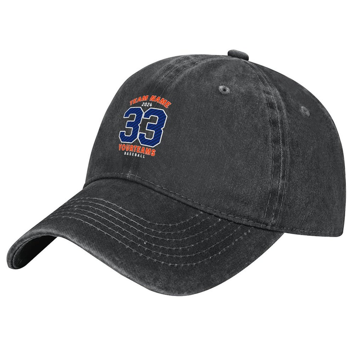 Washed Cotton Denim Cap | Adjustable UV Protection Baseball Hat | Unisex Outdoor Headwear