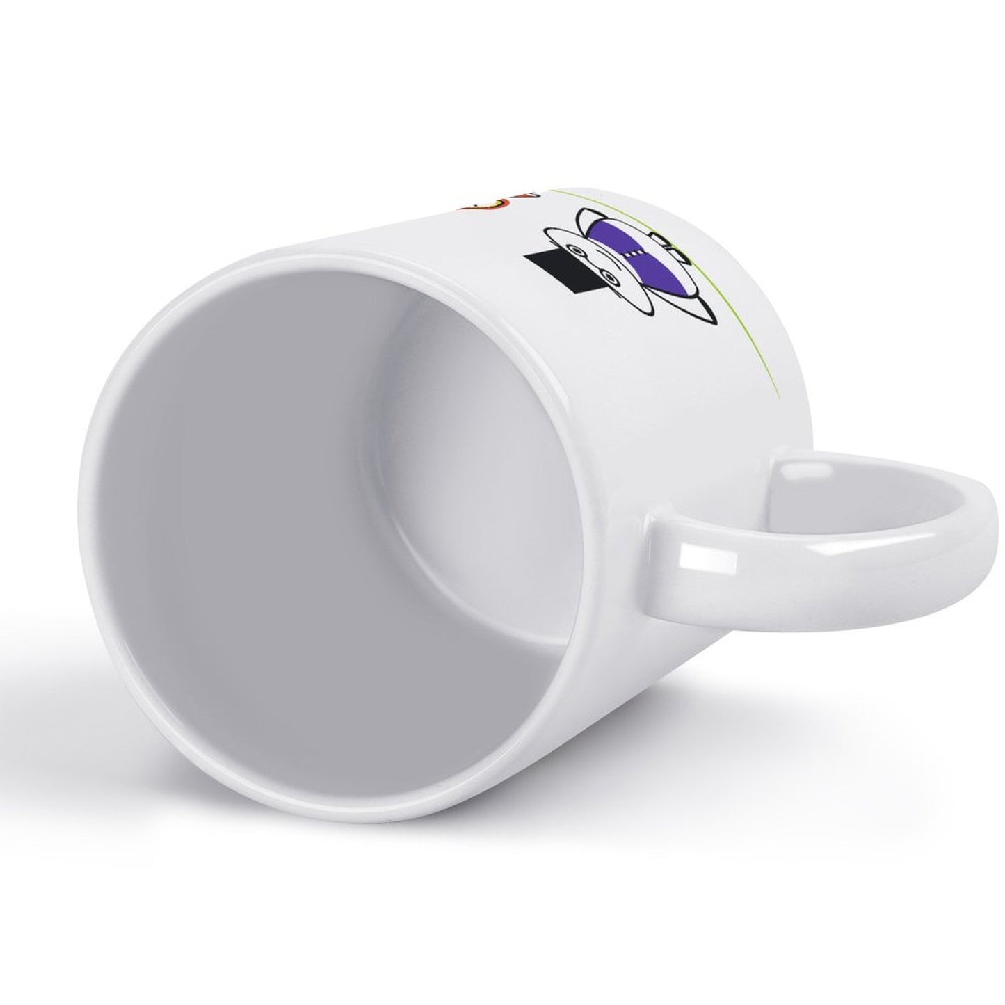 Custom White Ceramic Coffee Mug | Personalized Minimalist Office Cup