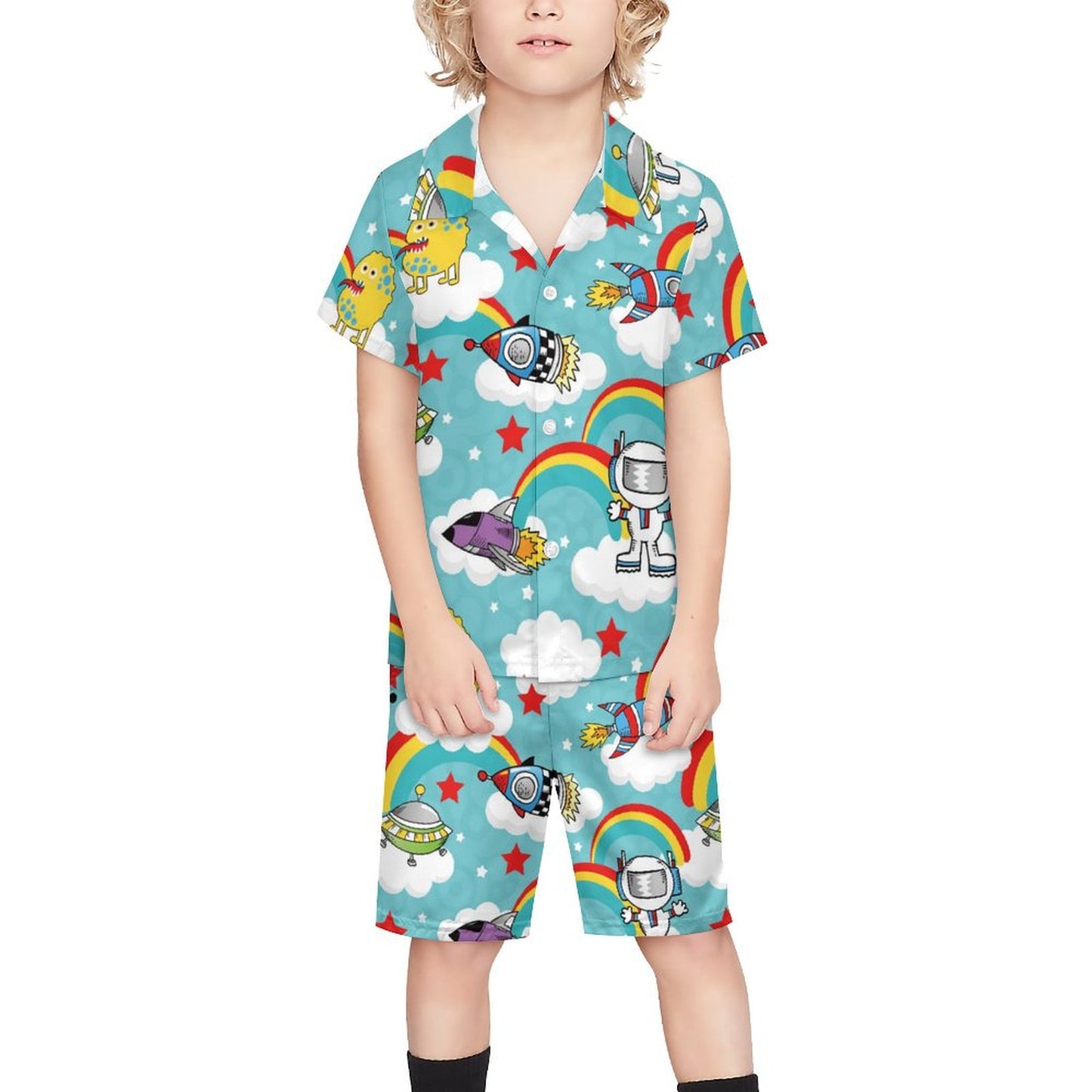 Custom Kids' Beach Set | Personalized Peach Skin Shirt & Shorts