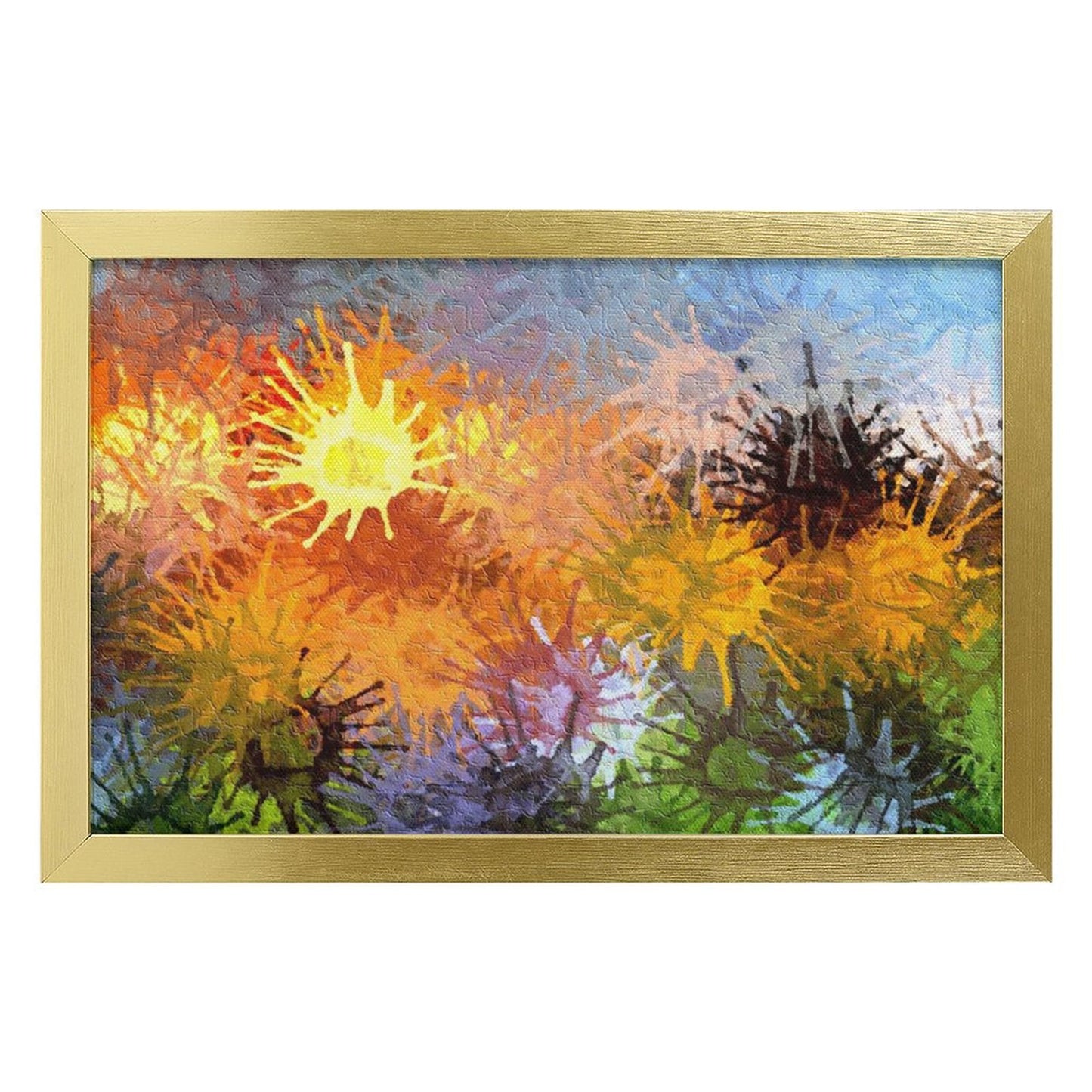 Custom Horizontal Framed Canvas | Black/Gold Frame Wall Art