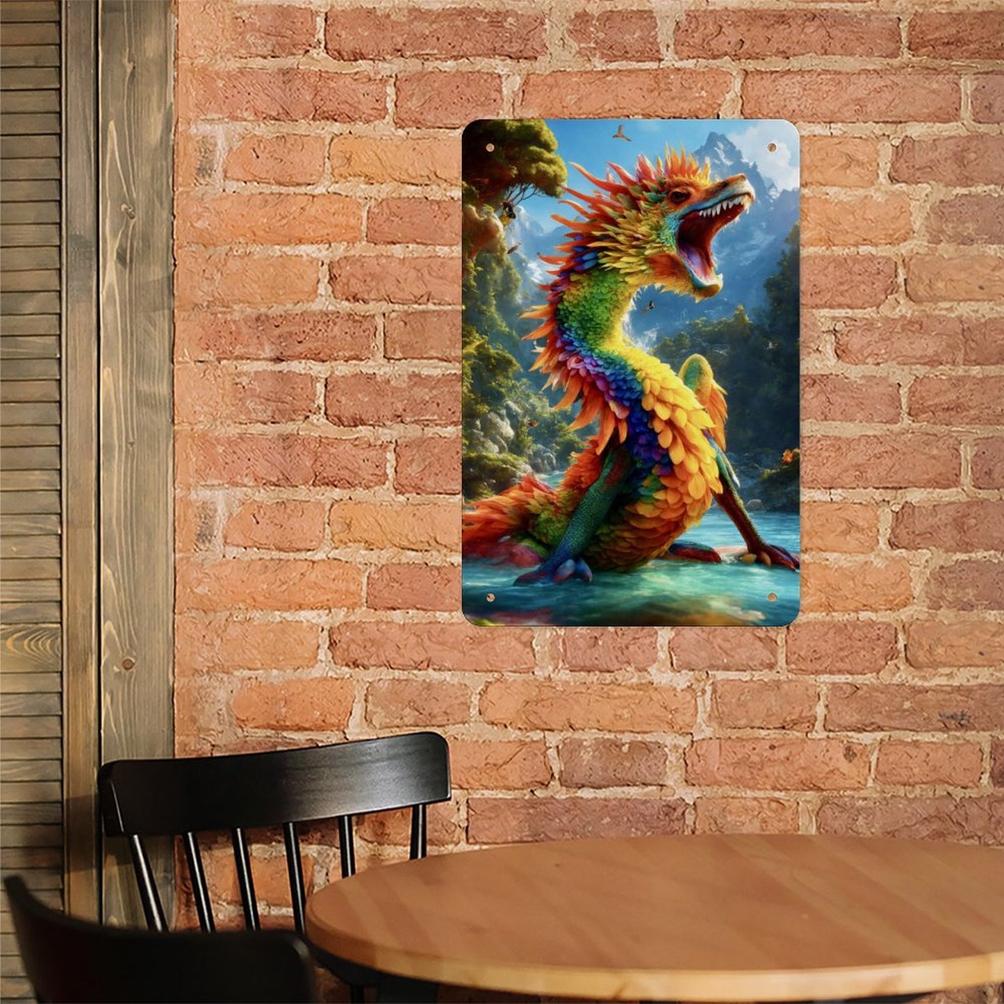 Custom Vertical Folded Edge Tin Sign: Durable UV-Printed Art for Any Space (30x20cm)