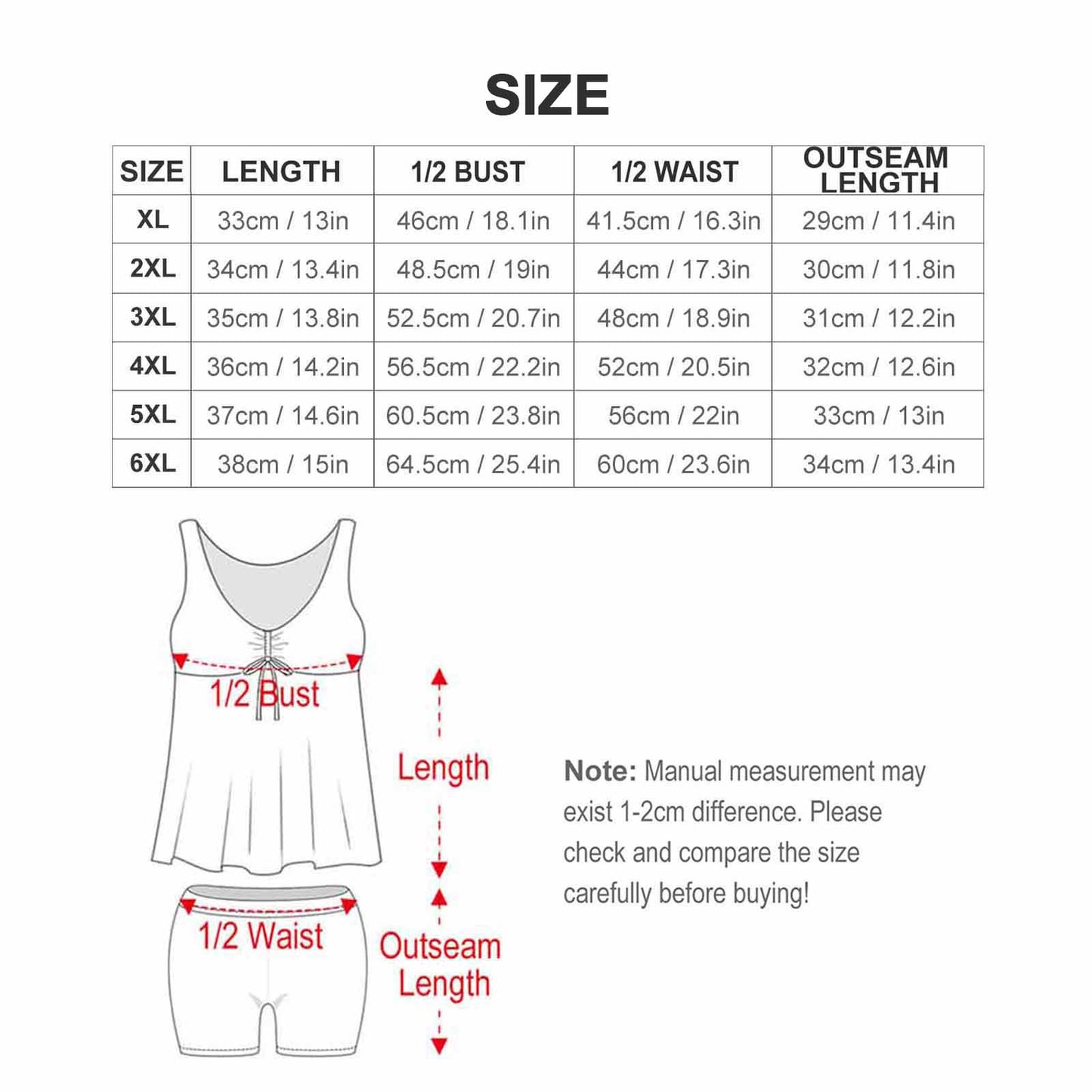 Custom Plus Size Tankini with Boyshorts | Your Design Here