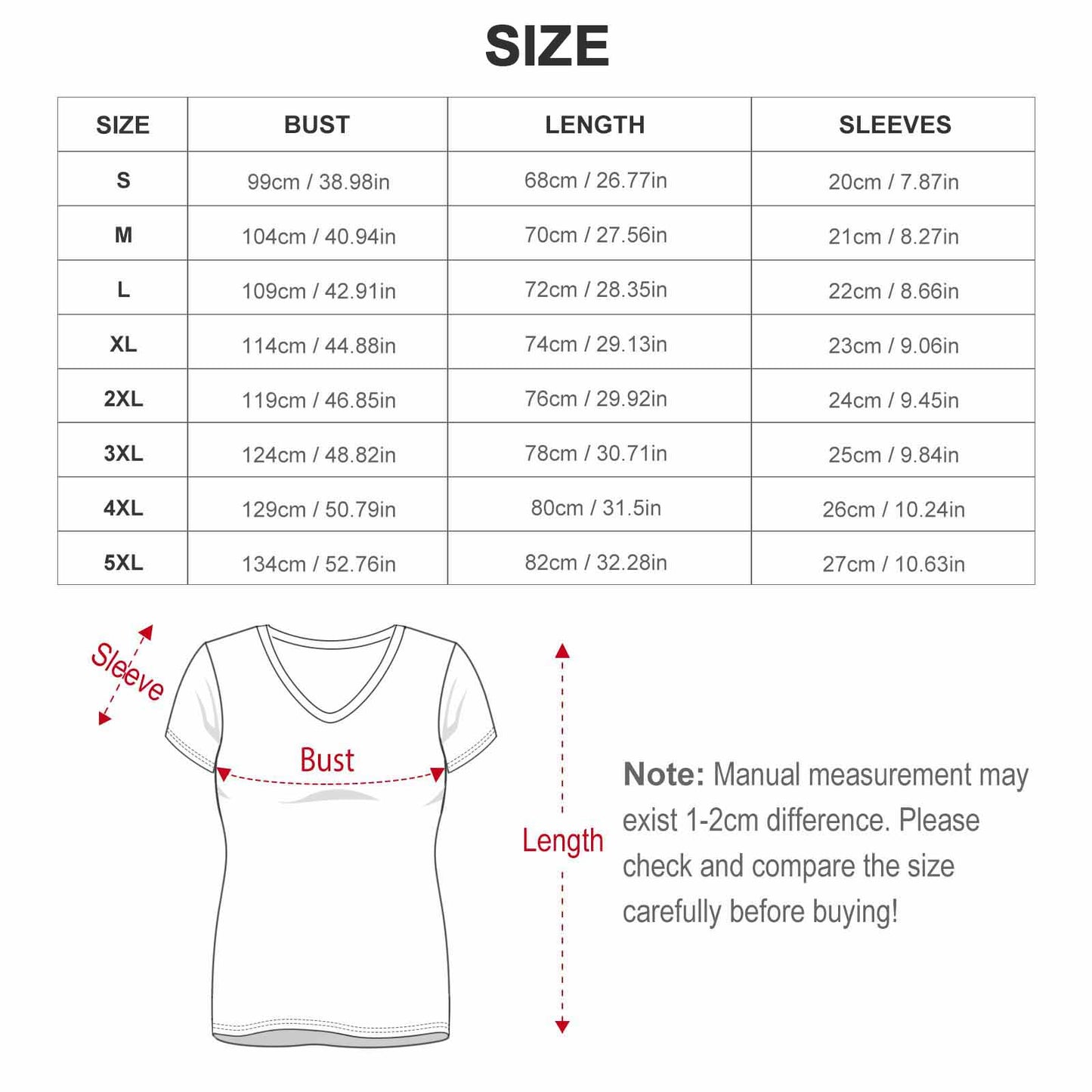 Custom Women's Relaxed Fit V-Neck T-Shirt