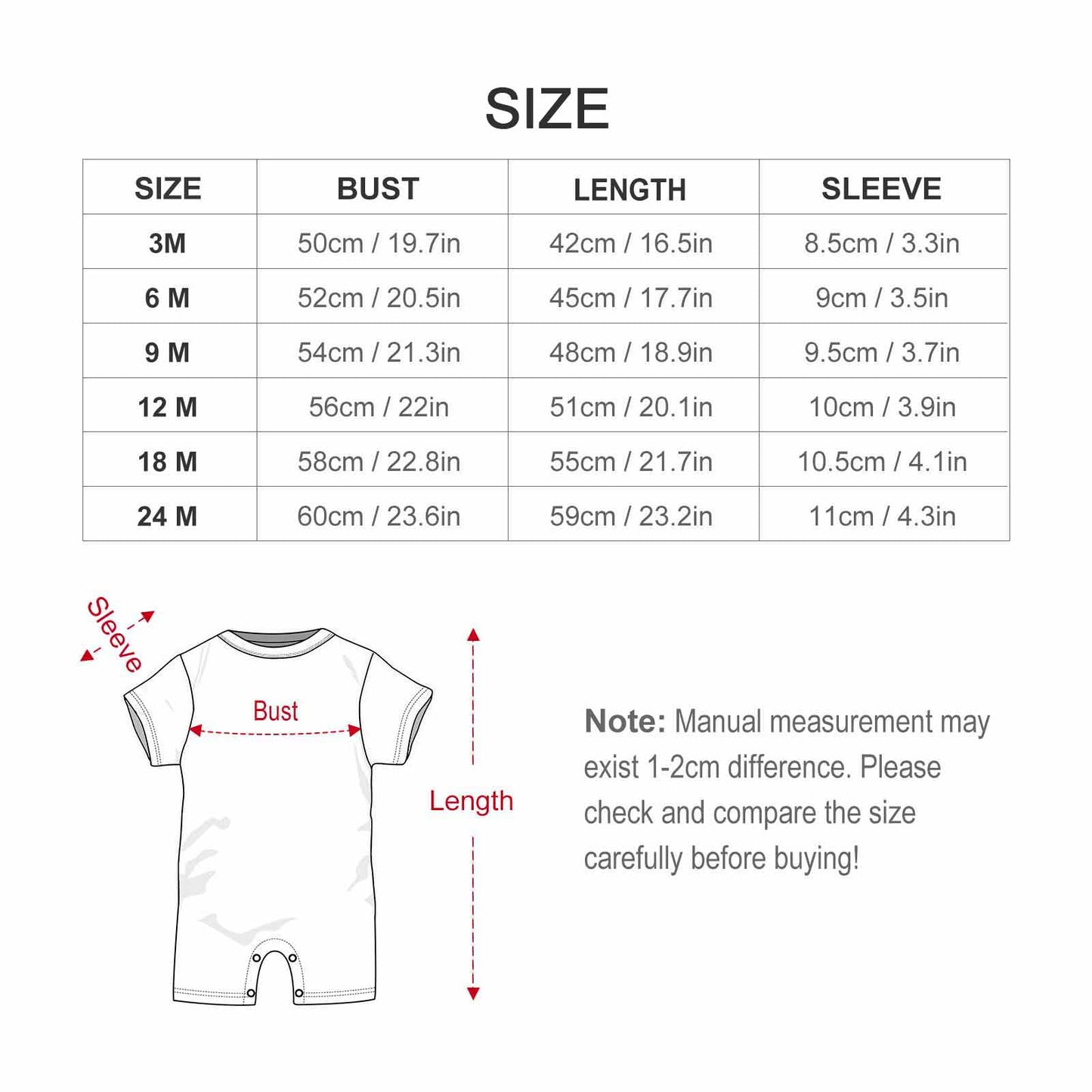 Custom Printed Cotton Baby Bodysuit with Easy-Change Snaps