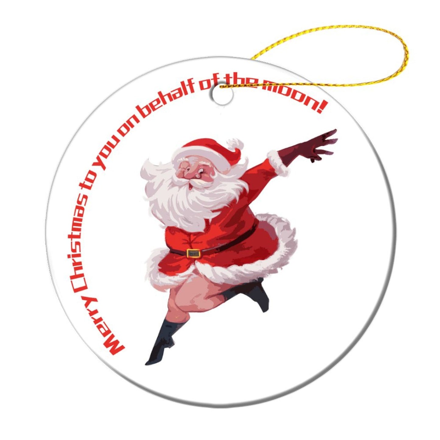 Your Photo on a Double-Sided Ceramic Ornament | Glazed Finish