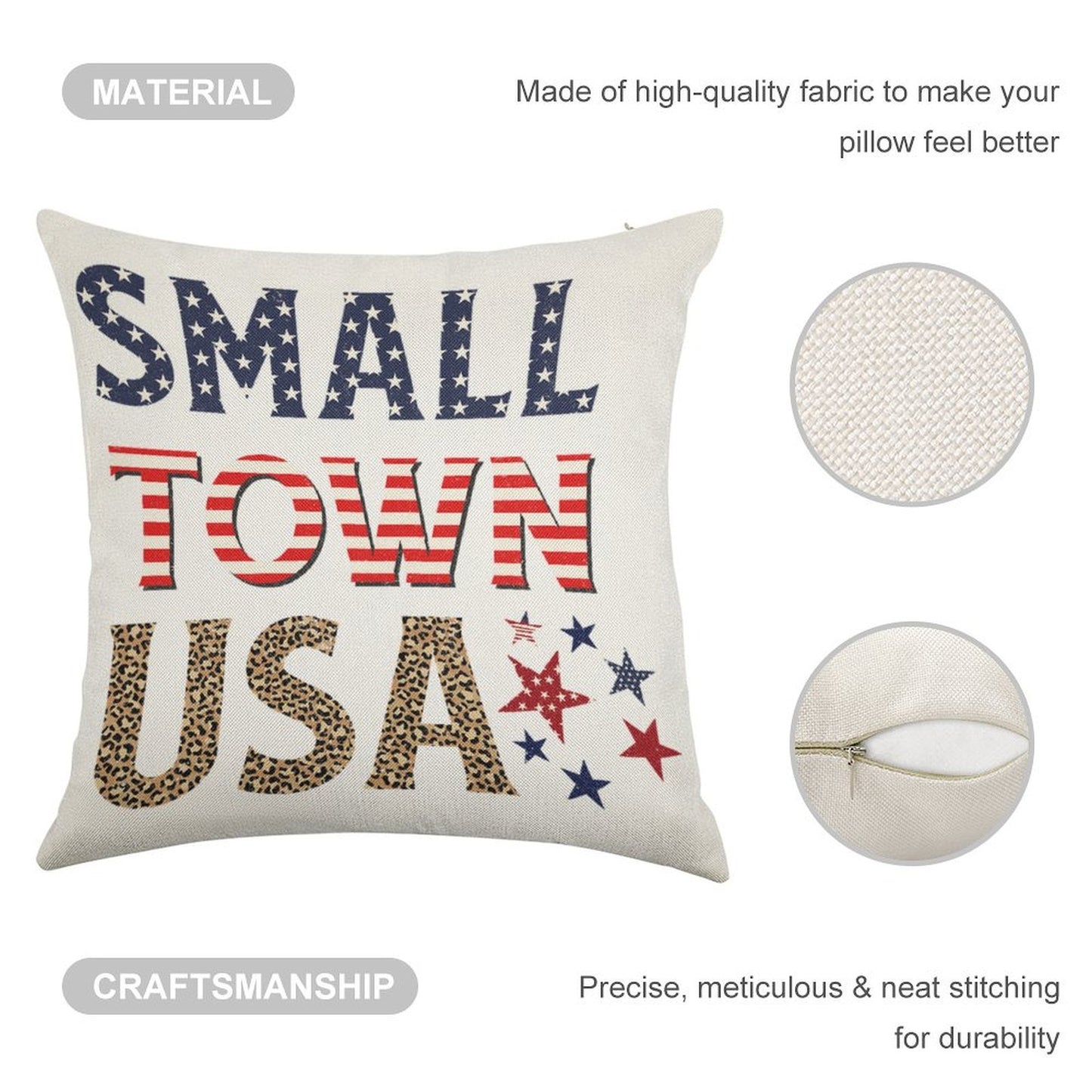 Personalized Faux Linen Throw Pillow Covers (Set of Two)