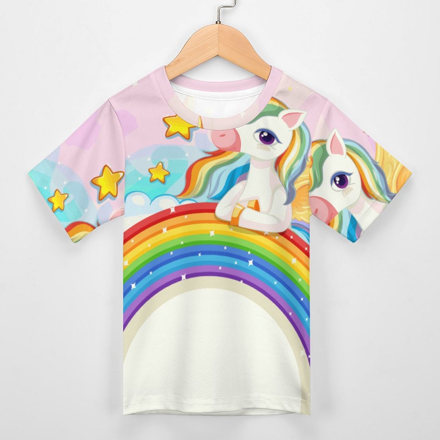 Custom Kids' Bird's-Eye Mesh T-Shirt | Personalized Children's Tee