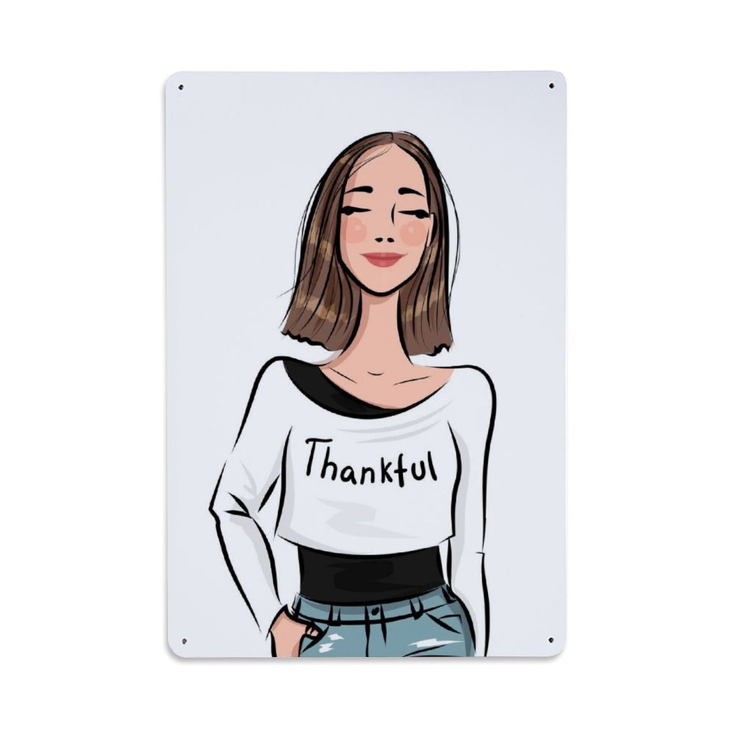 Custom Vertical Aluminum Sign | Personalized Portrait Metal Art