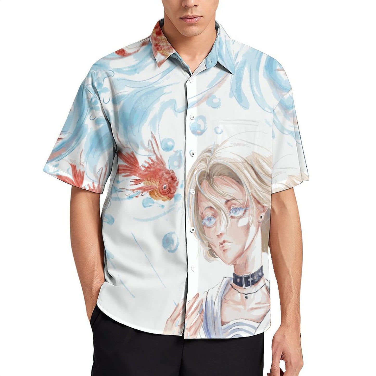 Custom All-Over Print Men's Shirt | Personalized Short Sleeve Button-Down