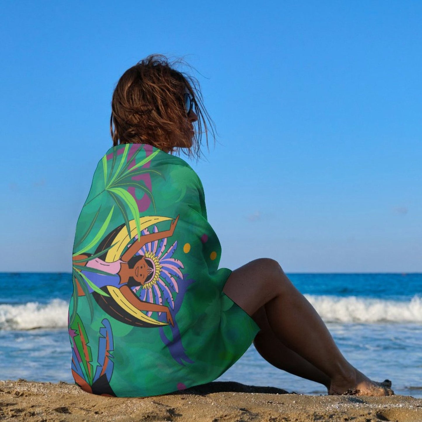 Personalized Large Beach Towel | Custom Photo Terry Cloth Bath Towel