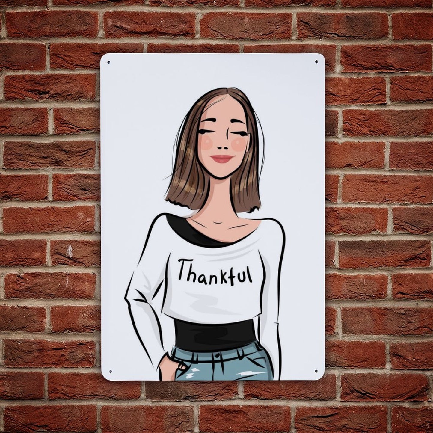 Custom Vertical Aluminum Sign | Personalized Portrait Metal Art
