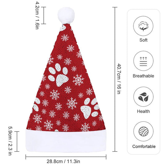 An Interactive Custom Sequin Santa Hat | Hides a Secret Photo