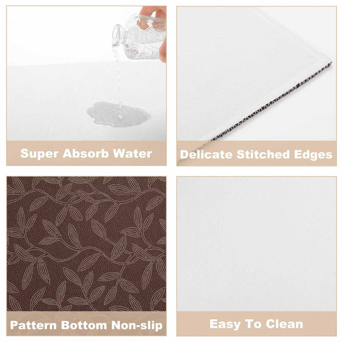 Crystal Velvet Bath Mat Non-Slip Custom Print | 500% Water Absorption