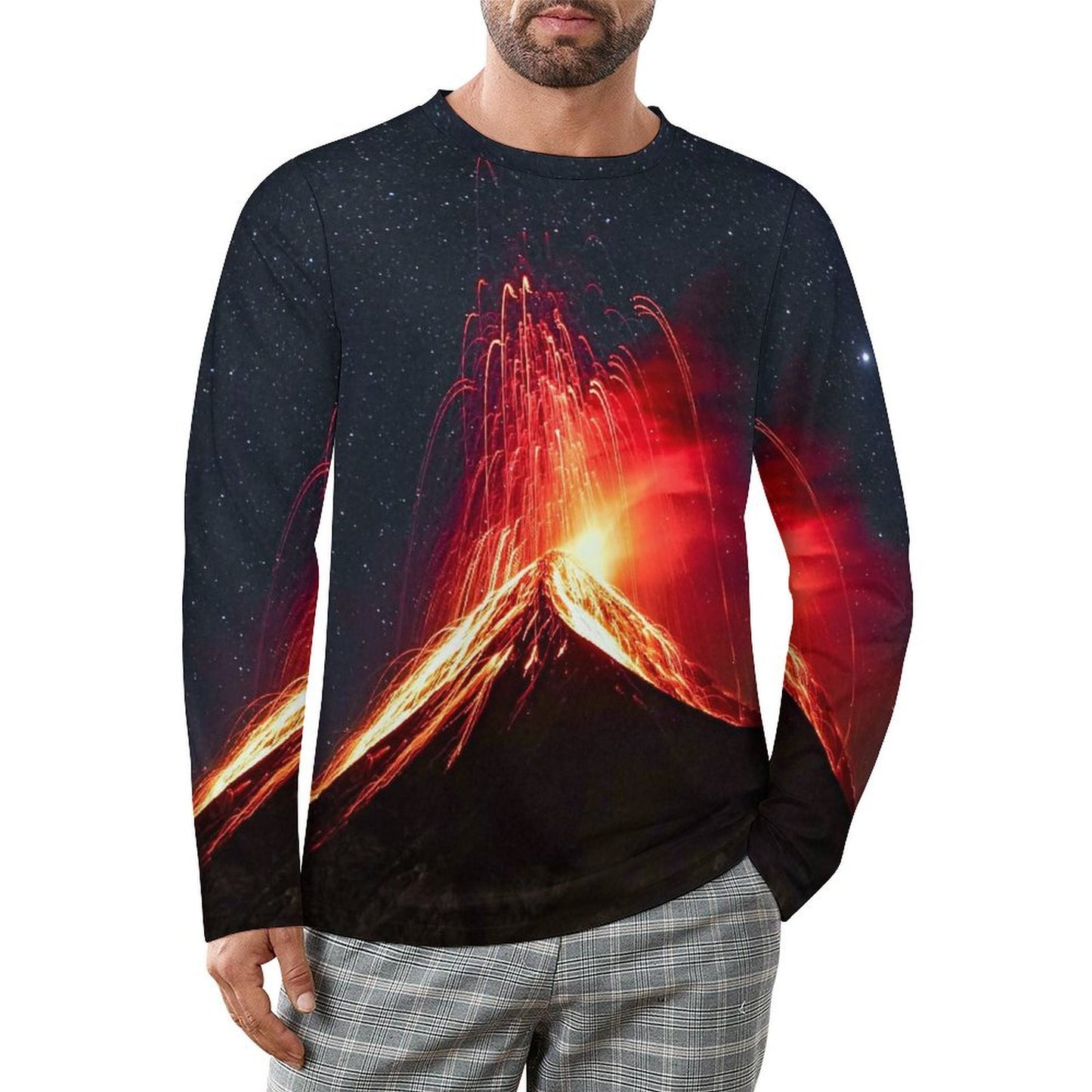 Custom Pique Long Sleeve T-Shirt | Personalized All-Over Print Tee