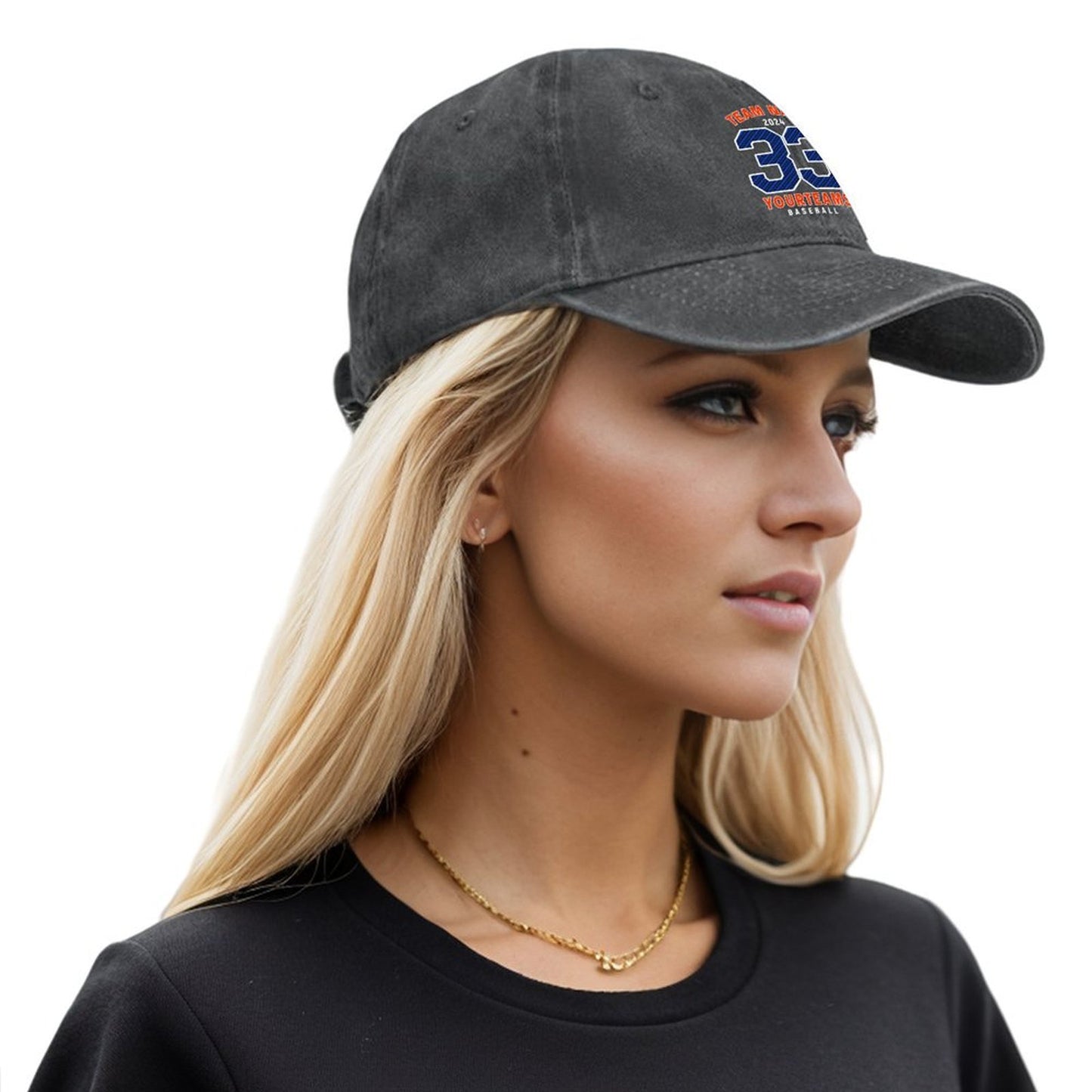 Washed Cotton Denim Cap | Adjustable UV Protection Baseball Hat | Unisex Outdoor Headwear