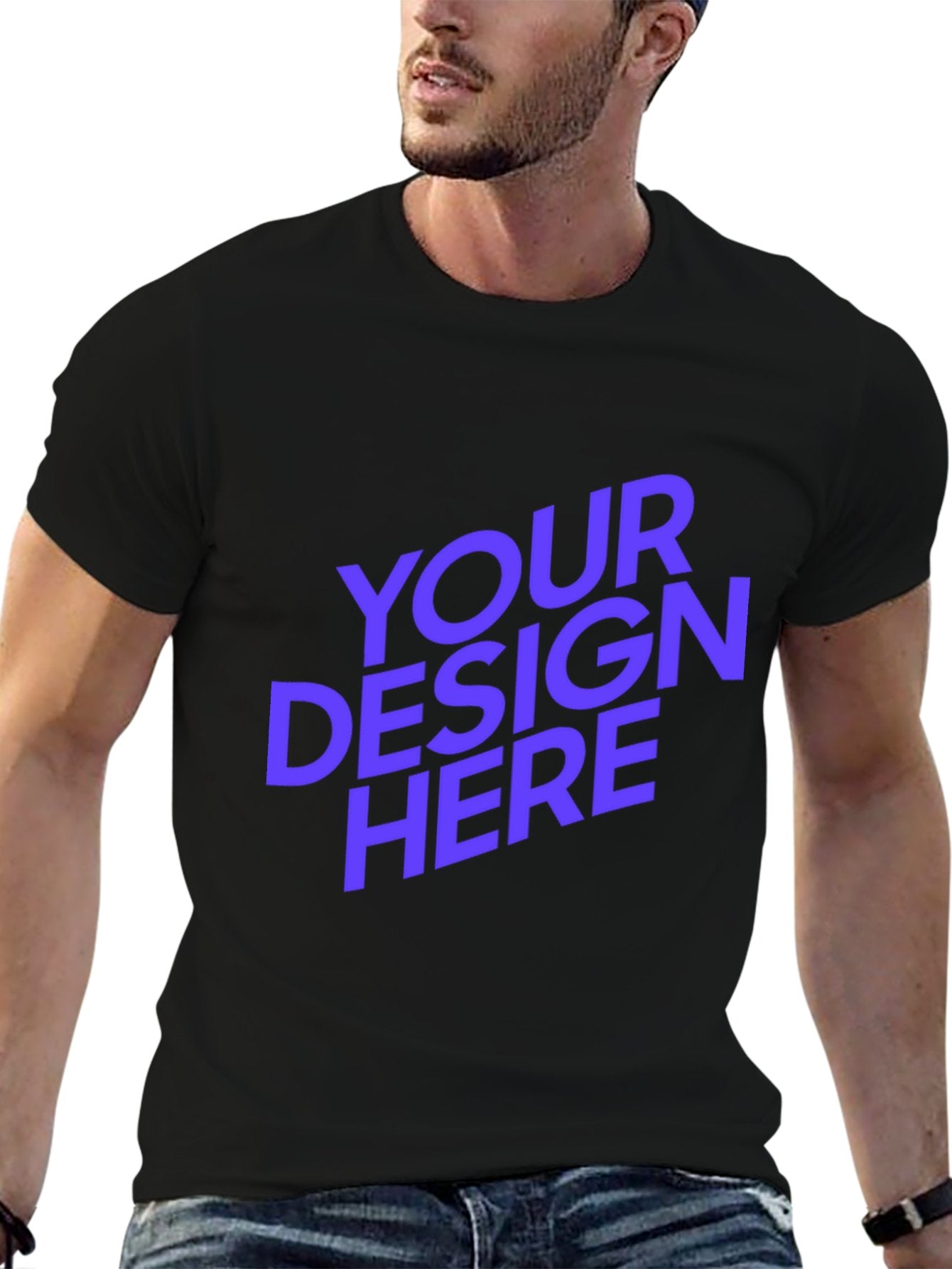 Personalized Custom Double-sided Print Womens / Ladies Cotton short-sleeved T-shirt with Text & Graphic Design