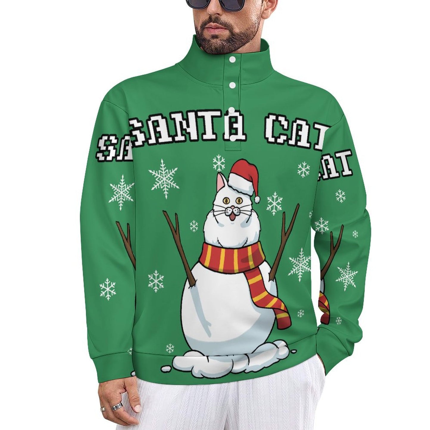 Custom Stand Collar Sweatshirt for Women | Personalized Photo Pullover Gift