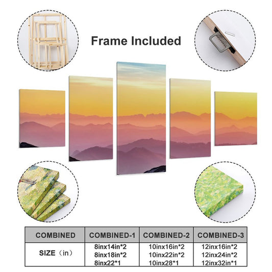 5 Panel Custom Canvas Wall Art | Turn Your Photo into a Split Masterpiece