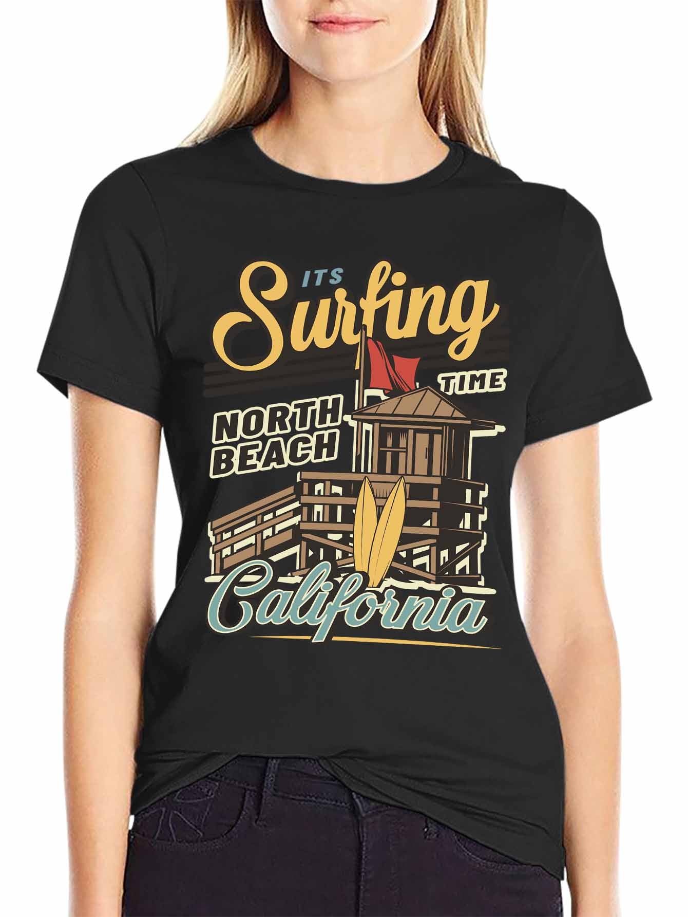 Personalized Custom Double-sided Print Womens / Ladies Cotton short-sleeved T-shirt with Text & Graphic Design