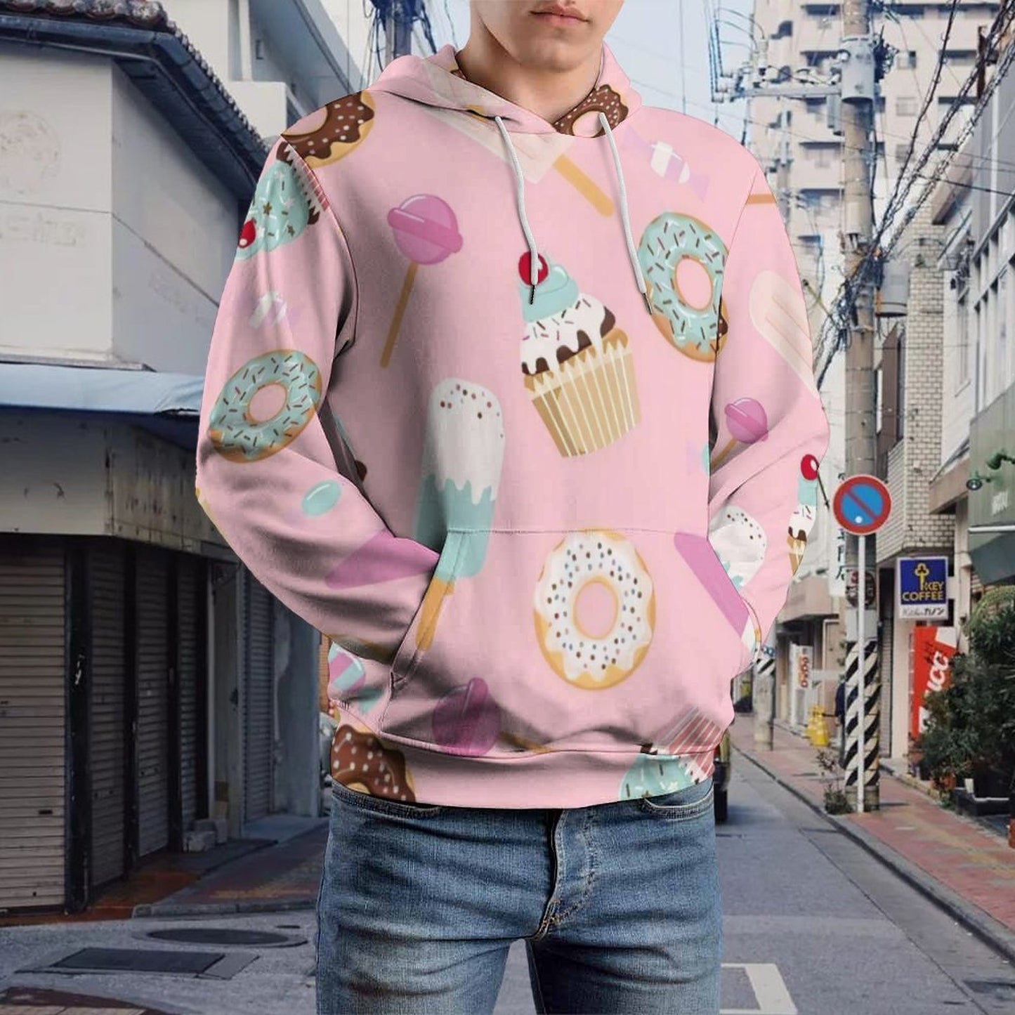 Custom All-Over Print French Terry Hoodie | Double-Lined Hood & Size S-6XL