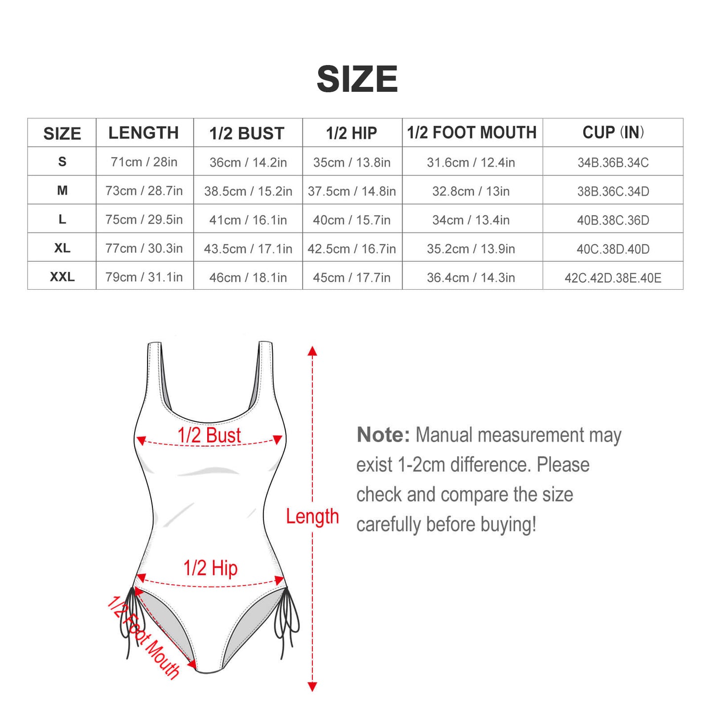 Women's One-Piece Swimsuit with Adjustable Straps | Custom Print