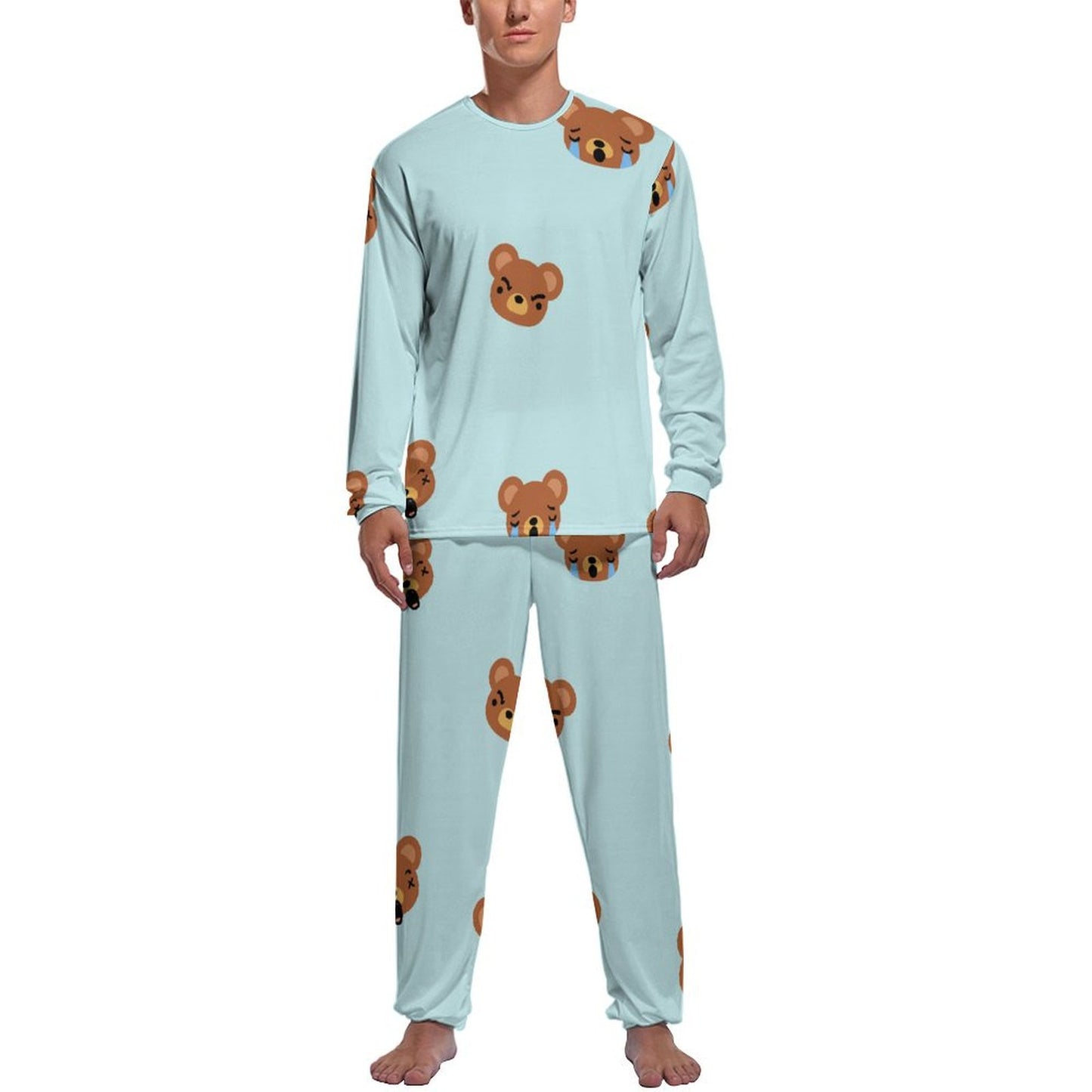 Custom Men's Jogger Pajama Set | Personalized Milk Silk Lounge