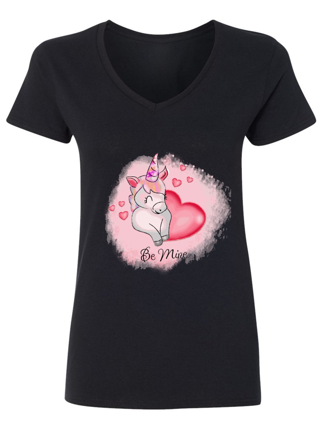 V-Neck Womens / Ladies Add Your Own Text Design Custom Personalized T-Shirt Tee