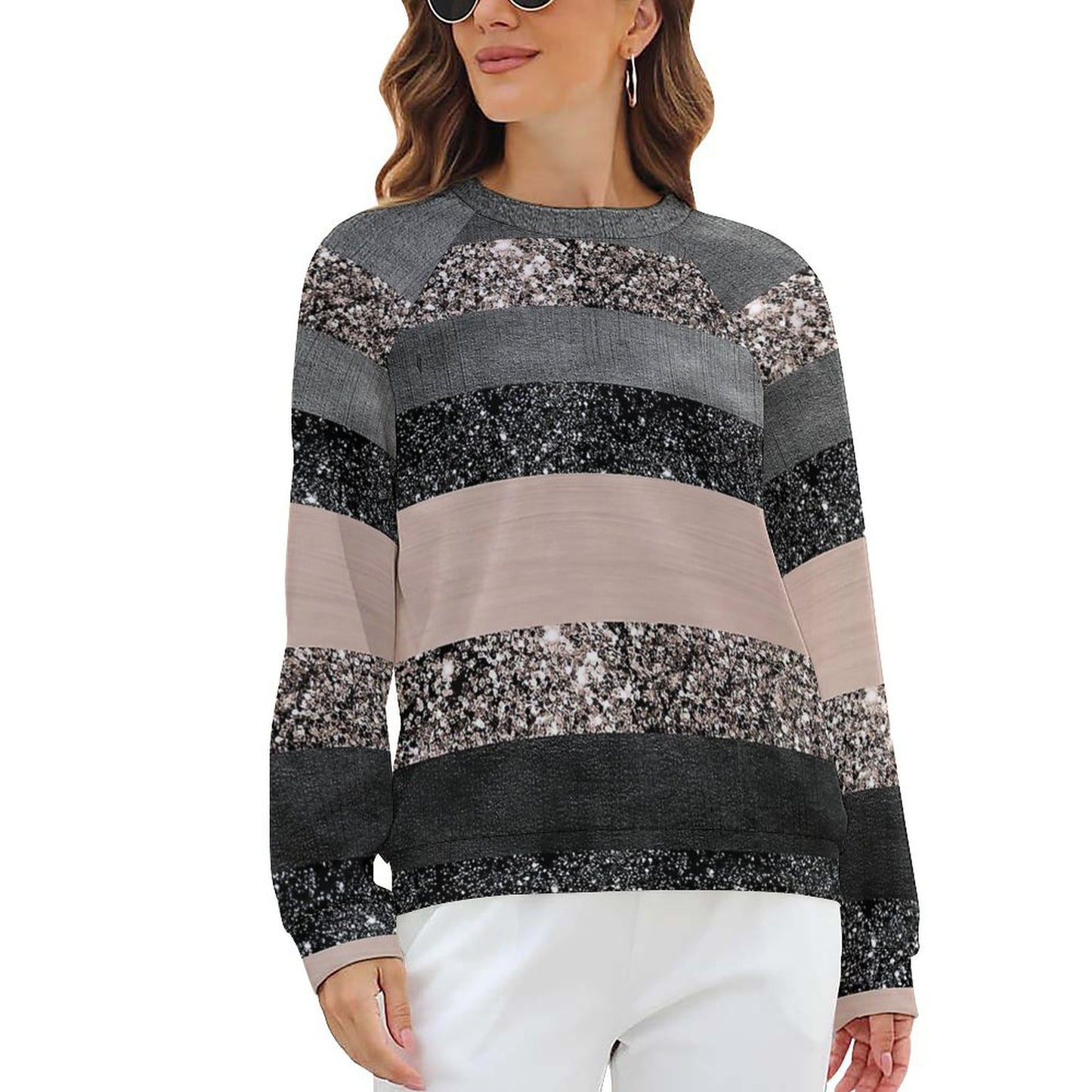 Custom Raglan Sleeve French Terry Sweatshirt | Breathable Crewneck Pullover