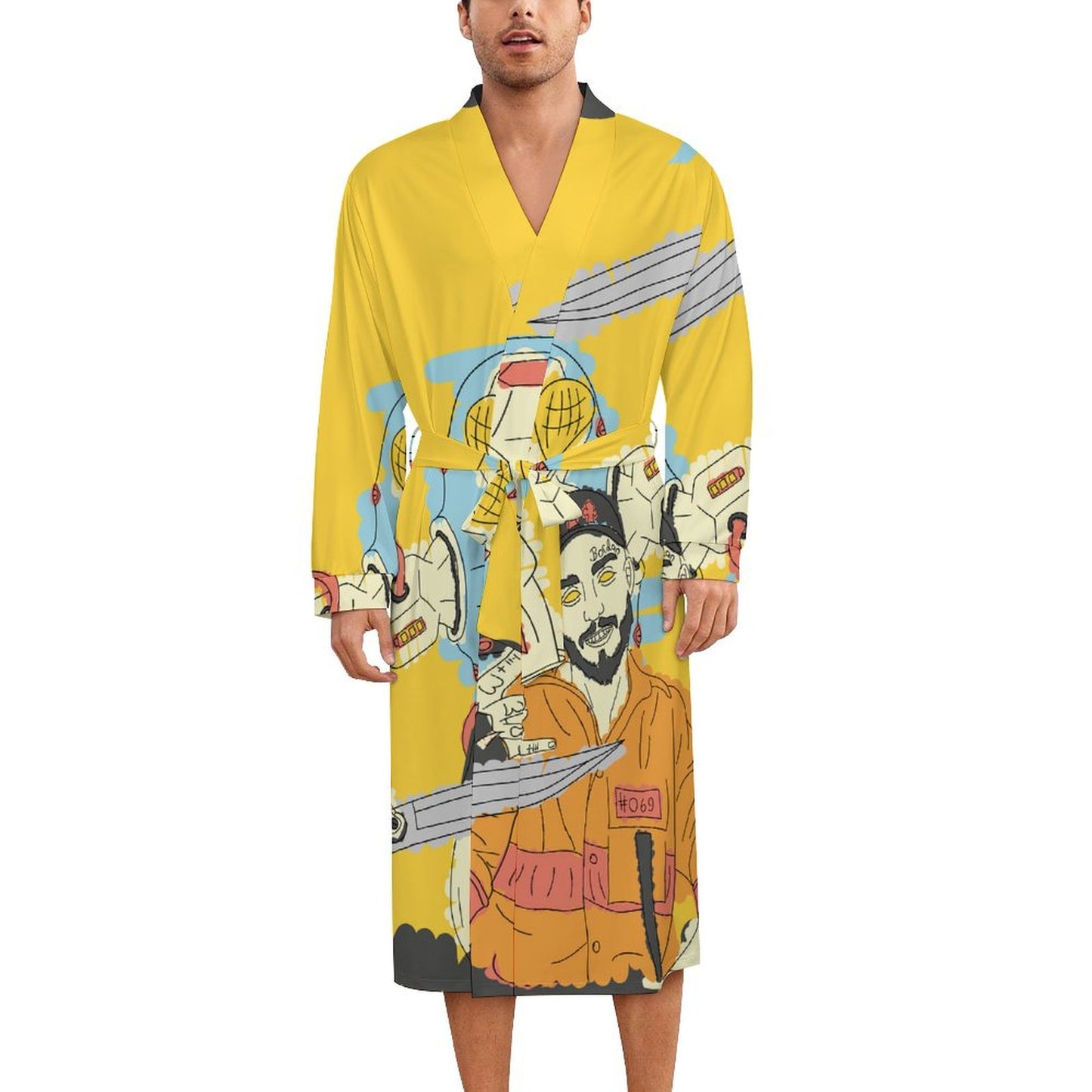 Custom Photo Silk Robe | Personalized Milk Silk Loungewear Gift