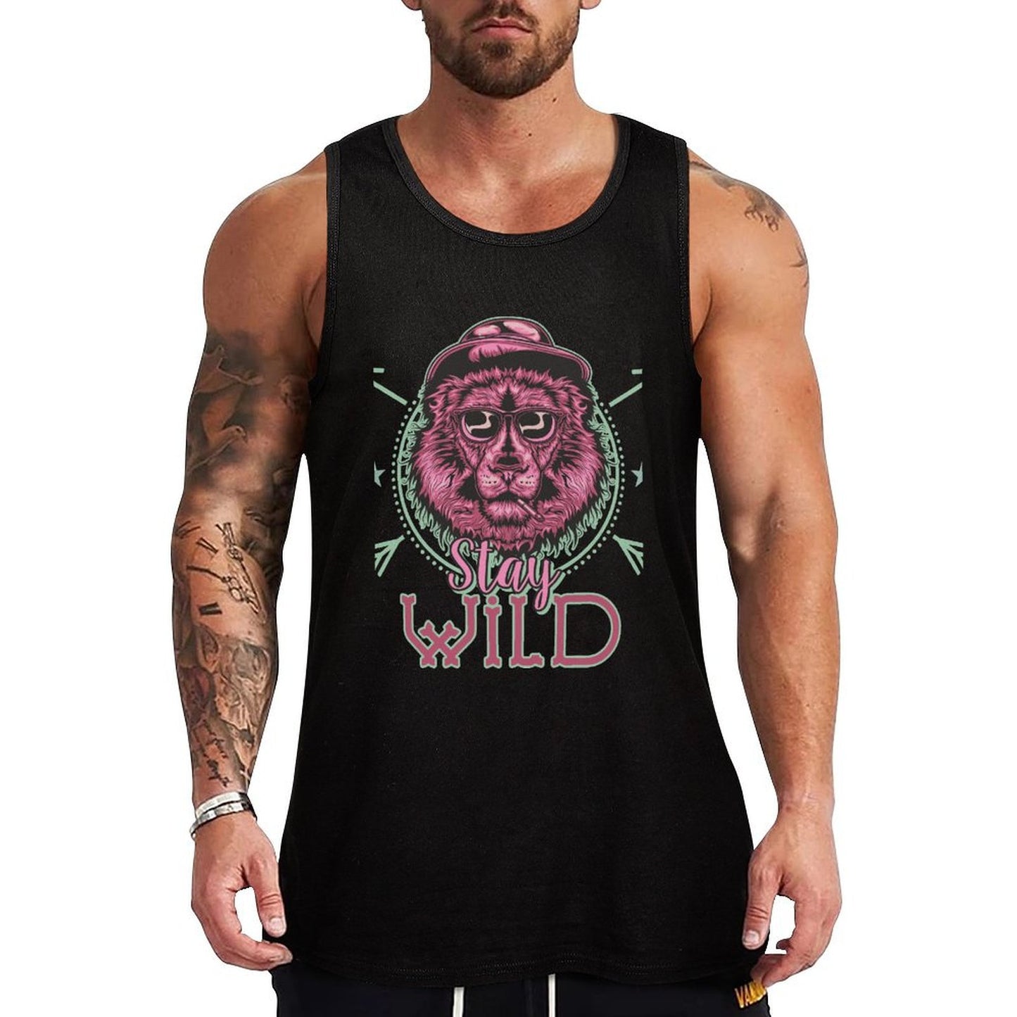Custom Men's Cotton Tank Top | Personalized Sleeveless Shirt
