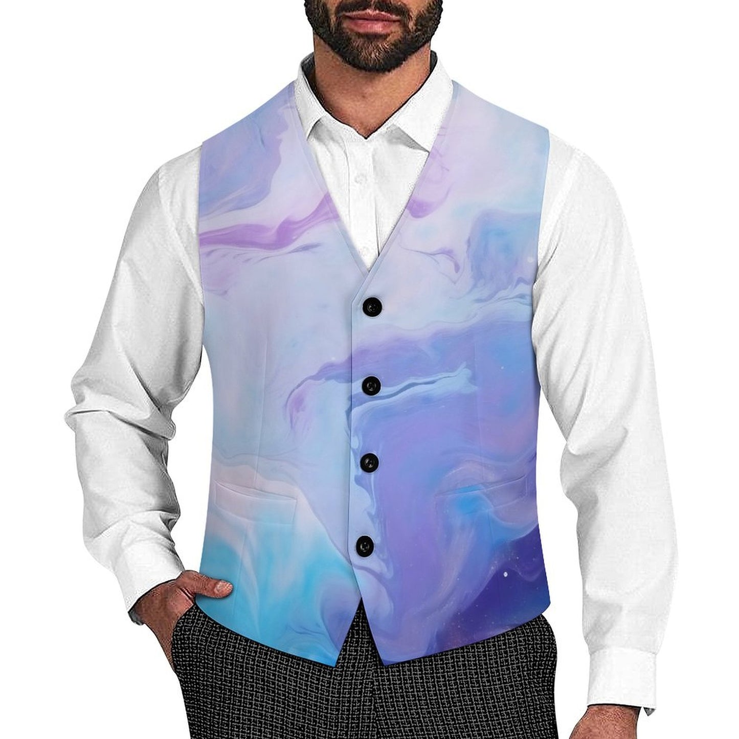 Custom Men's Suit Vest | Personalized Photo Print Waistcoat