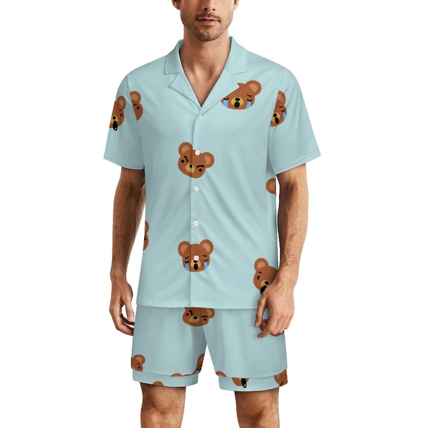 Custom Short Pajama Set for Men | Personalized Summer PJs