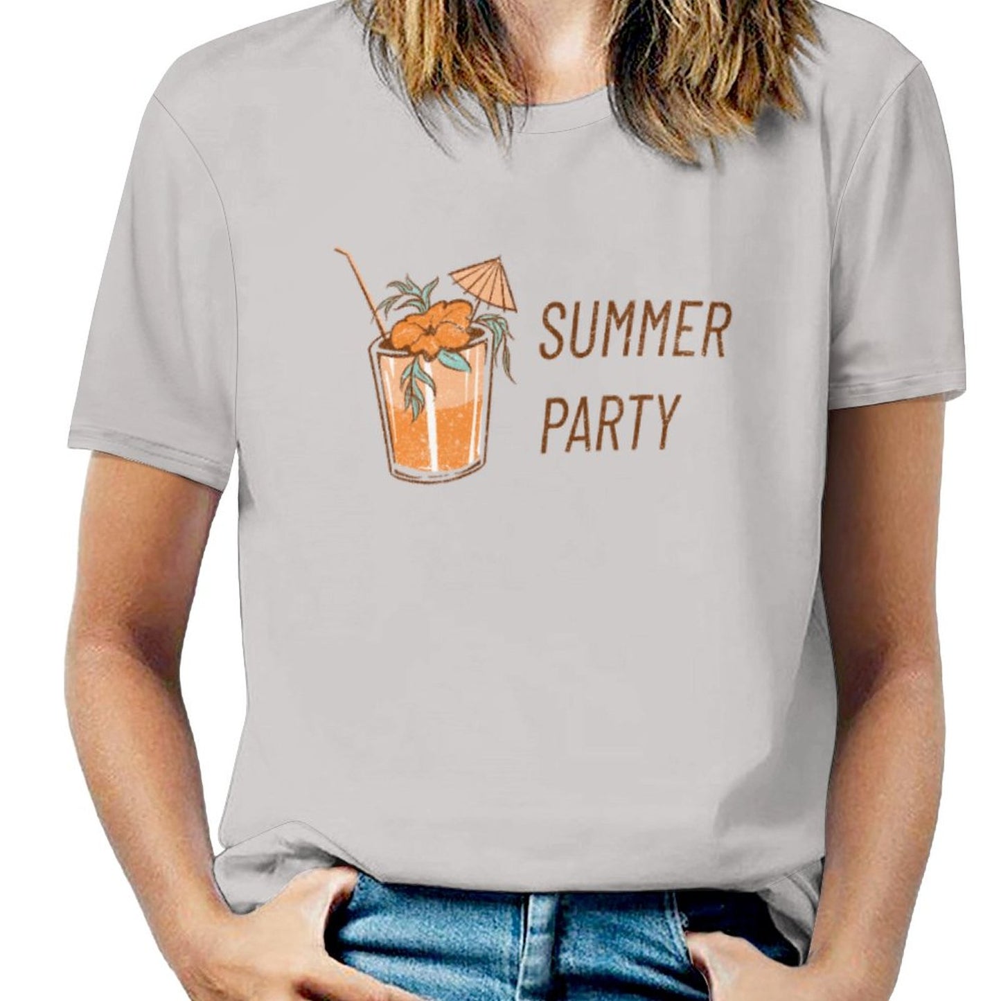 Custom Printed Relaxed Fit V-Neck T-Shirt