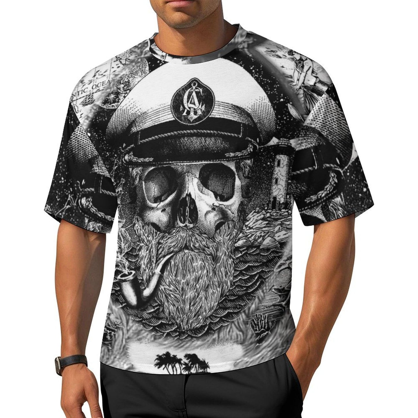 Custom All-Over Print T-Shirt | Personalized Drop Shoulder Cotton Tee