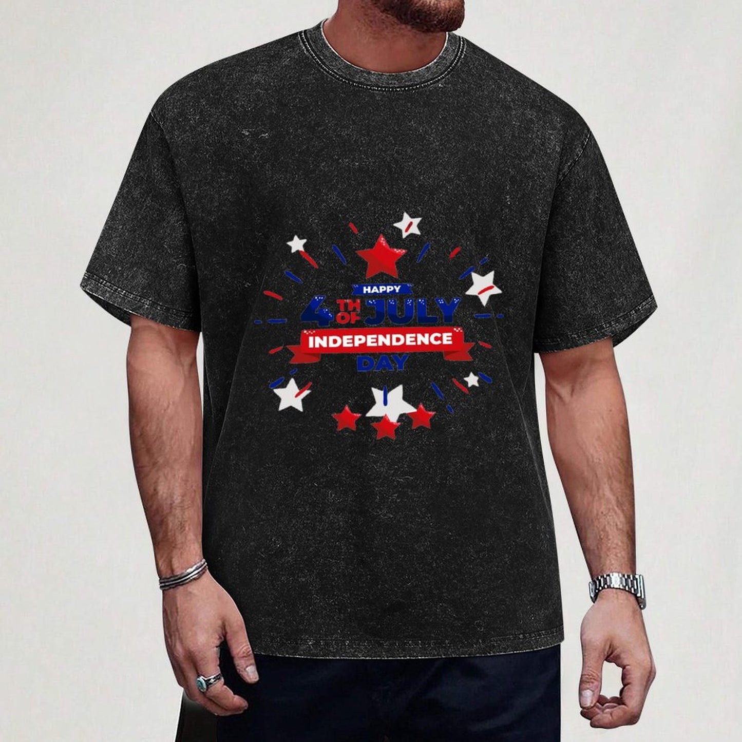Custom T Shirts for Men -Made in USA-Customized T Shirts with Photo Logo Text,Personalized Shirts Front Print