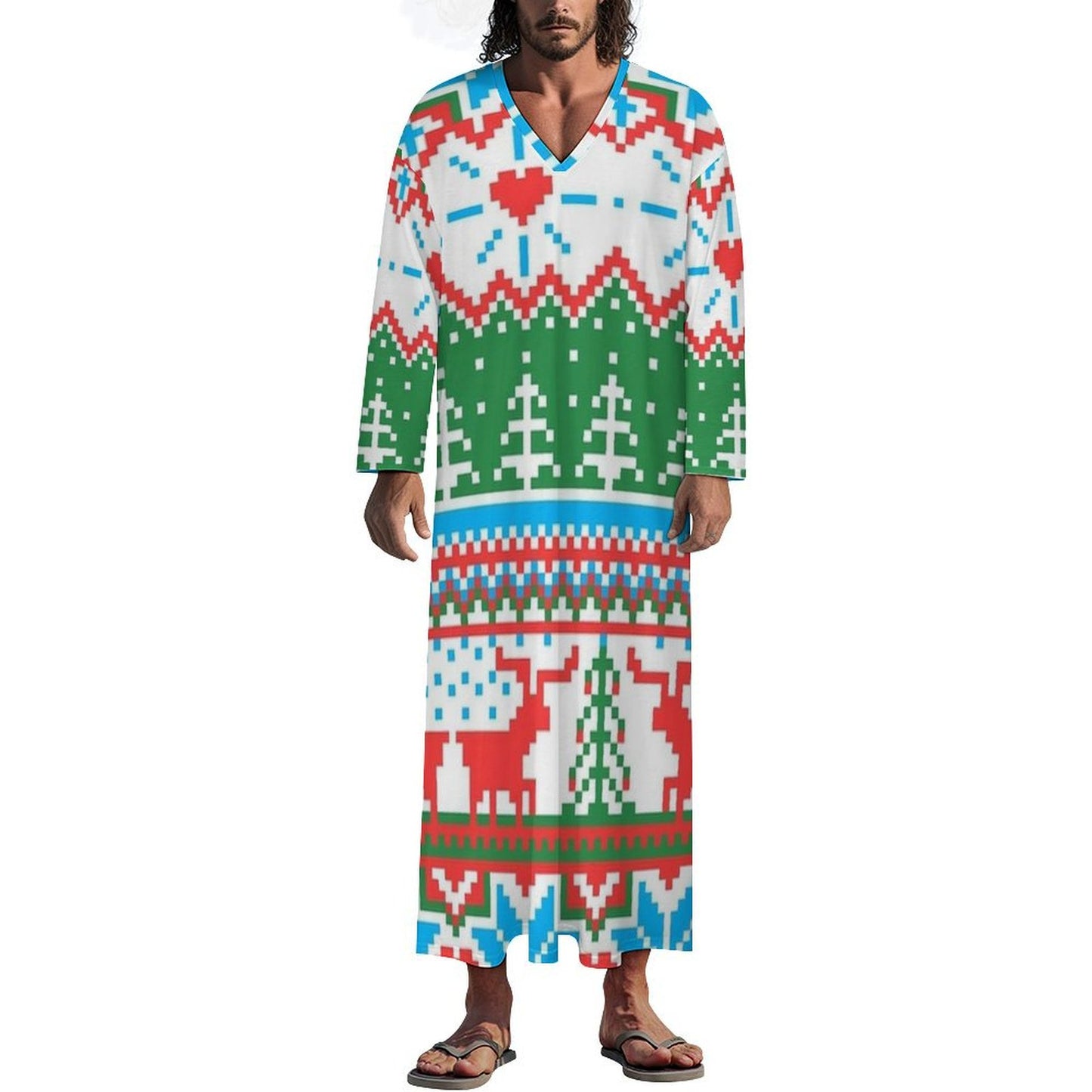 Custom Graphic Middle Eastern Robe | Personalized Long Sleeve Thobe