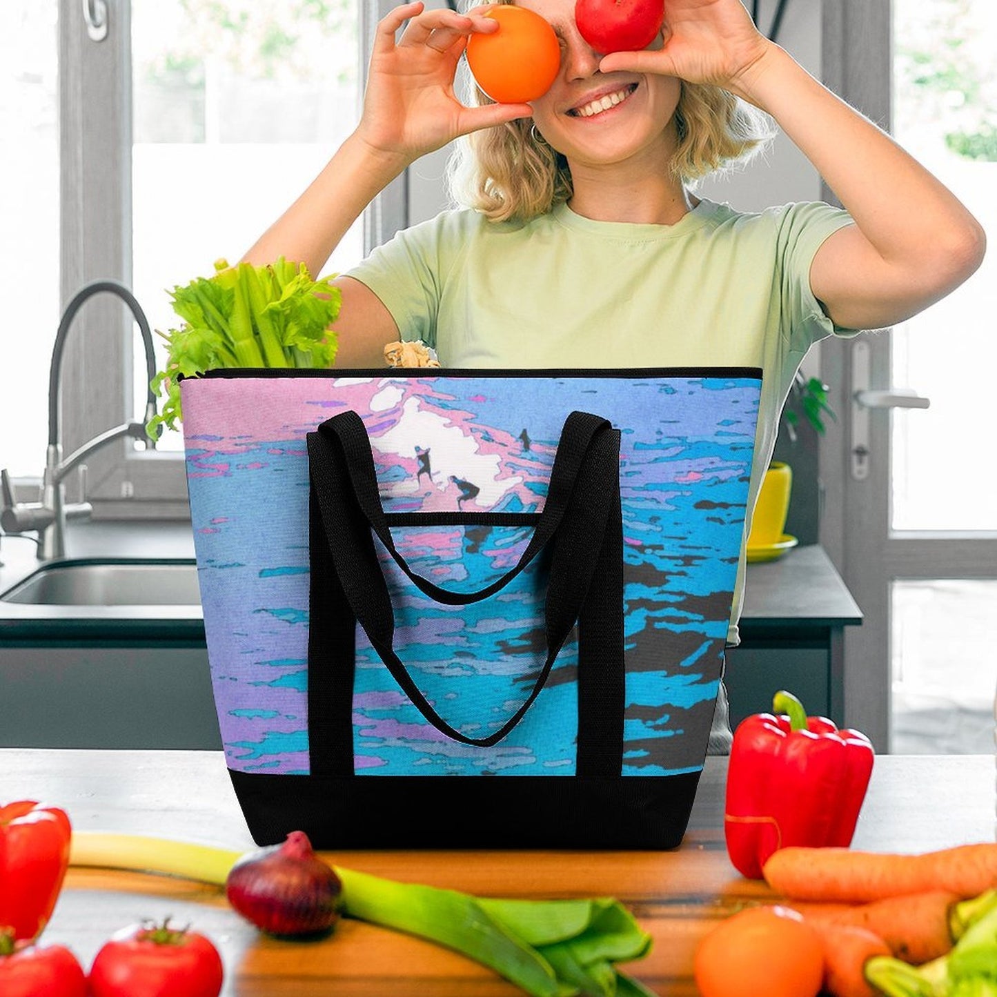 Personalized Heavy-Duty Insulated Grocery Bag and Cooler Tote