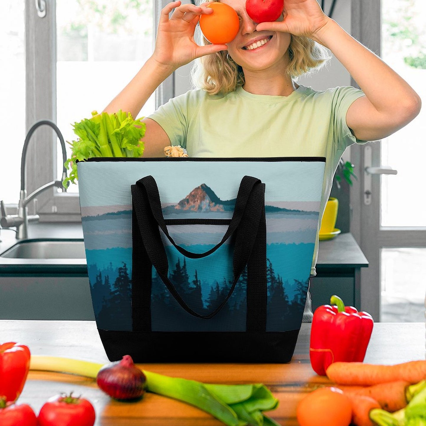 Custom Insulated Shopping Bag | Personalized Large Grocery Tote